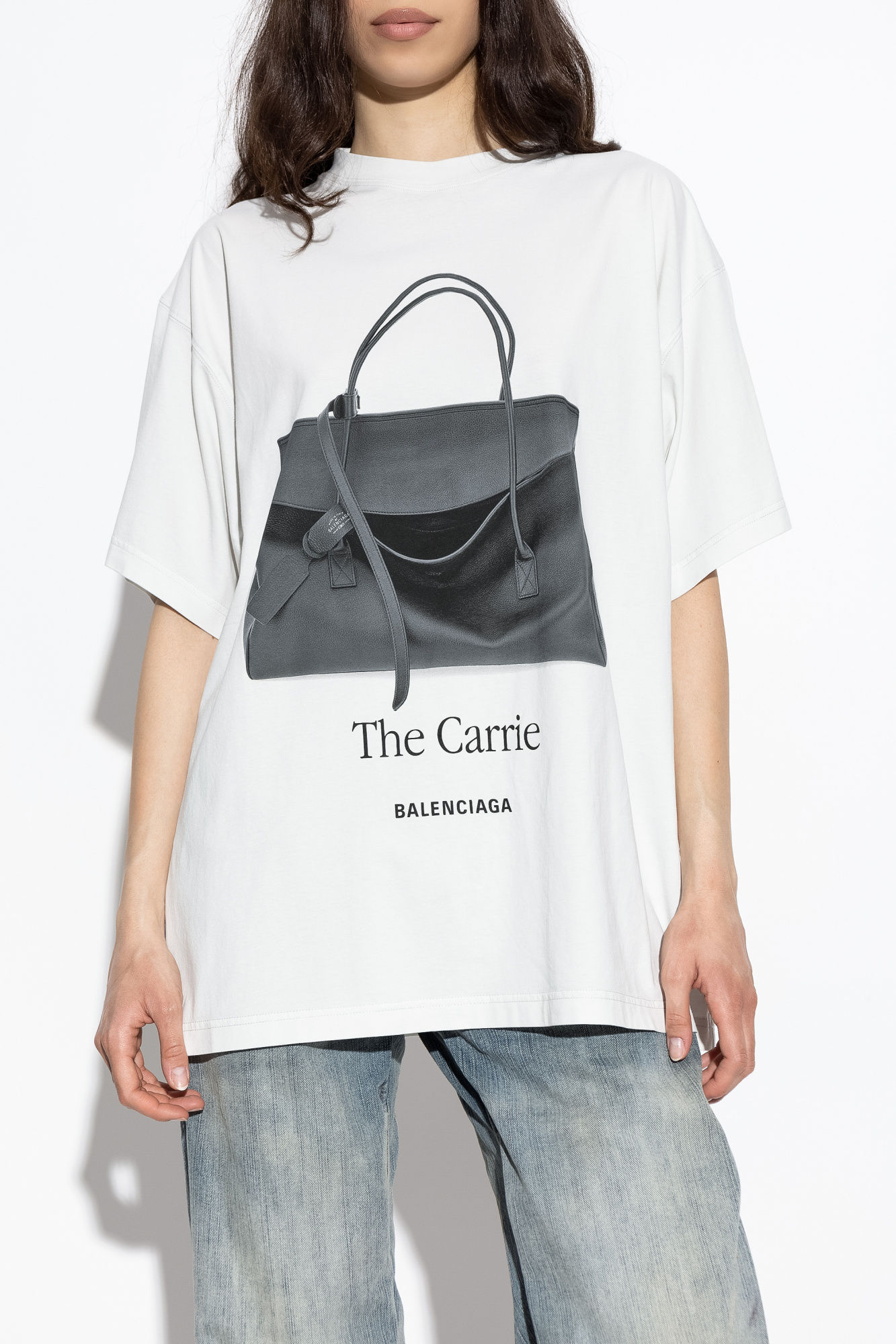 White T-shirt with print Balenciaga - Vitkac Italy